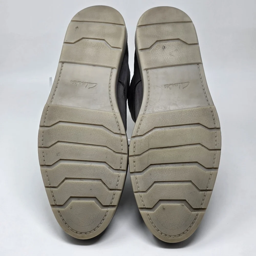 Clarks Collection Gray Leather Cap Toe Chukka Boots 14885‎ Men's US  Size 11 M